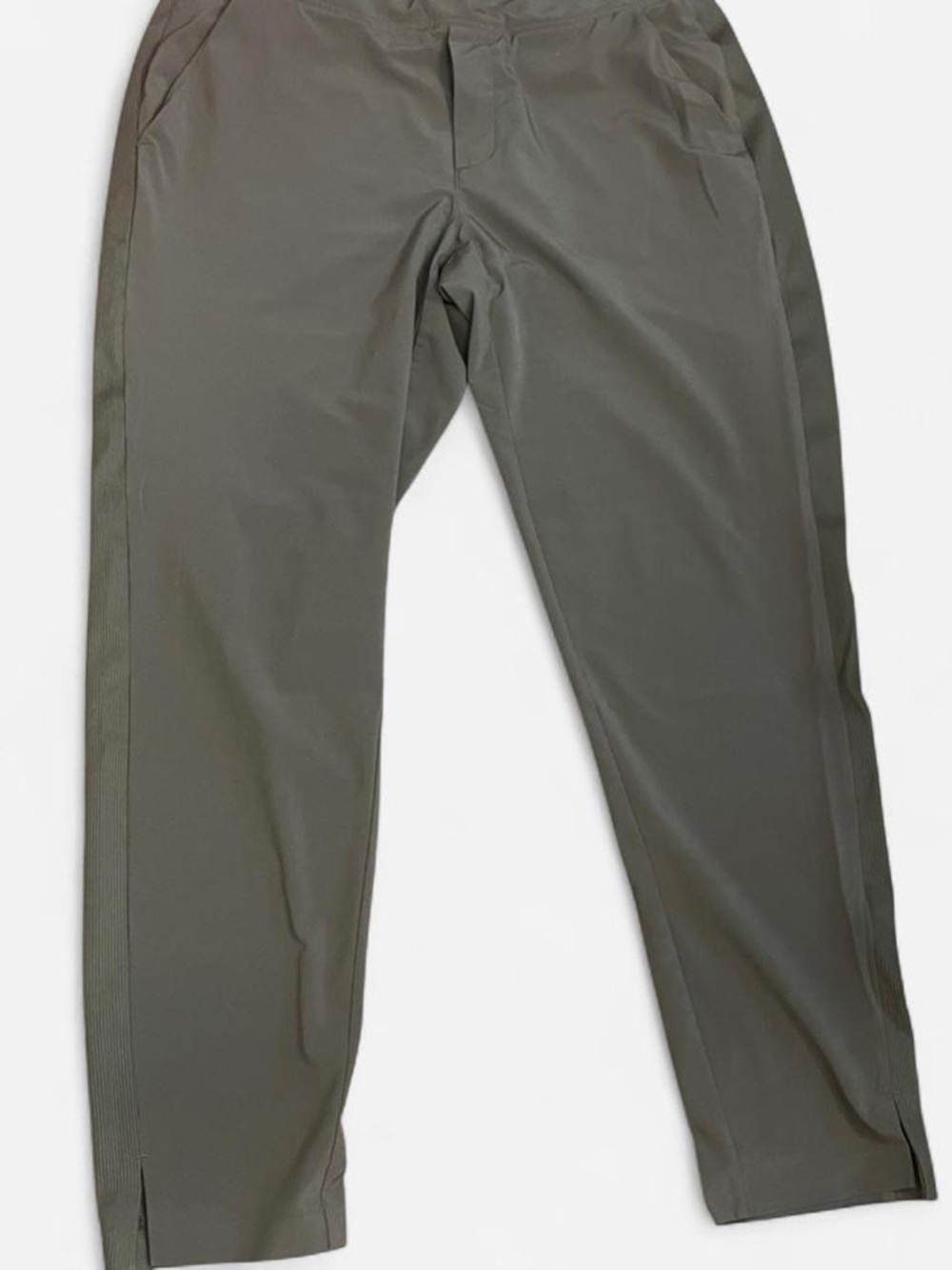 Athleta dark green joggers polyester/spandex with pockets Size 8 - Picture 1 of 7